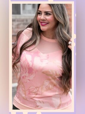 LuLaRoe Lizzy Long Sleeve Mesh Sweater Top